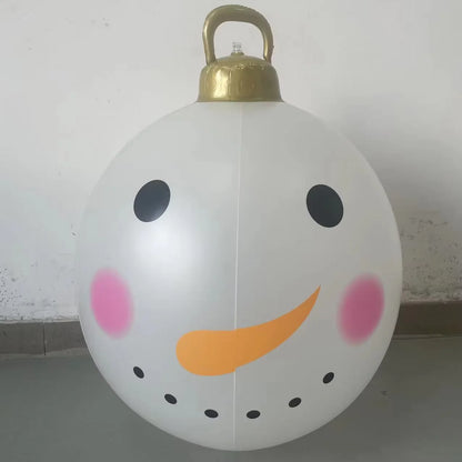 Giant 60Cm Inflatable Christmas Ball - Perfect Outdoor Decor for Festive Celebrations