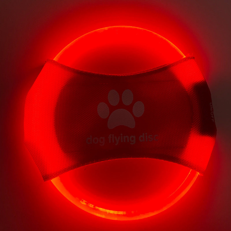Illuminate Playtime with the Dog Flying Disc - LED Glowing Interactive Toy for Fun and Fitness