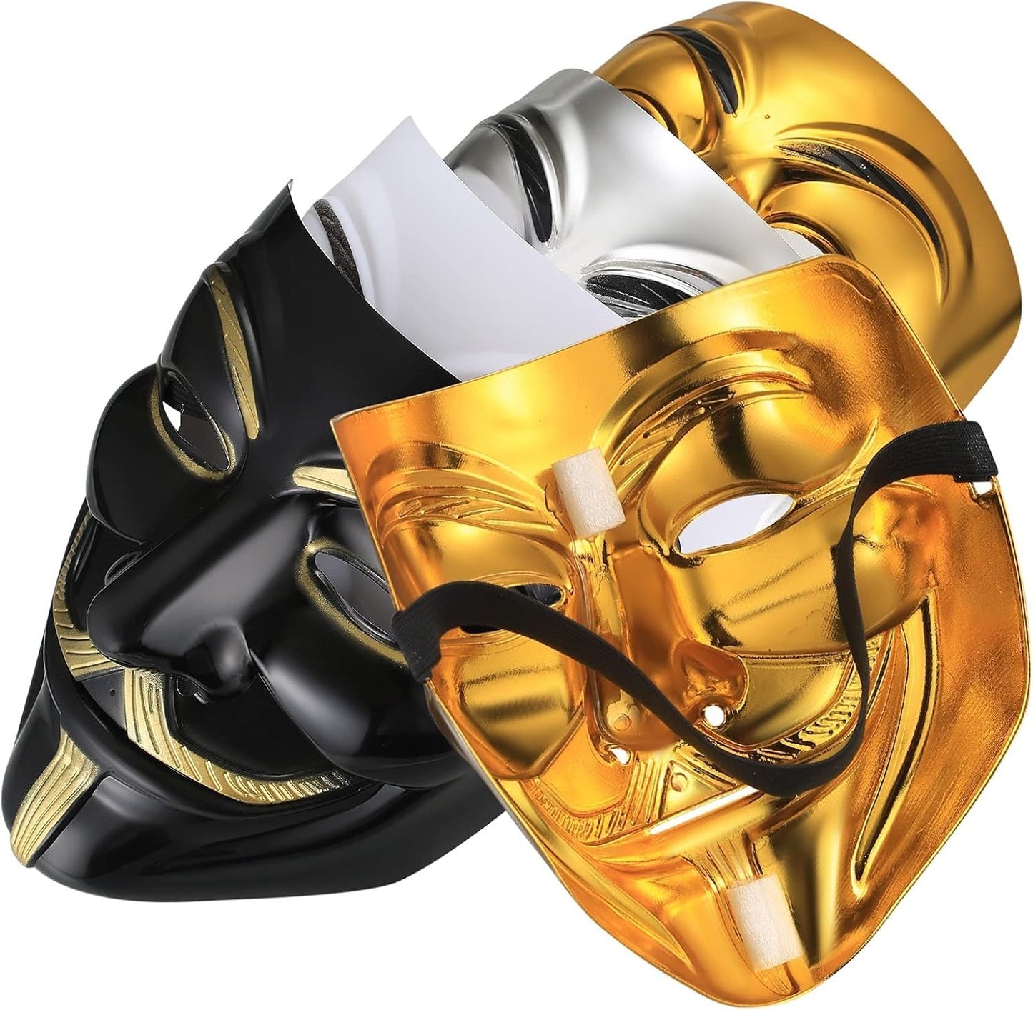 Panbeiqiweu 4Er-Pack V Wie Vendetta-Maske