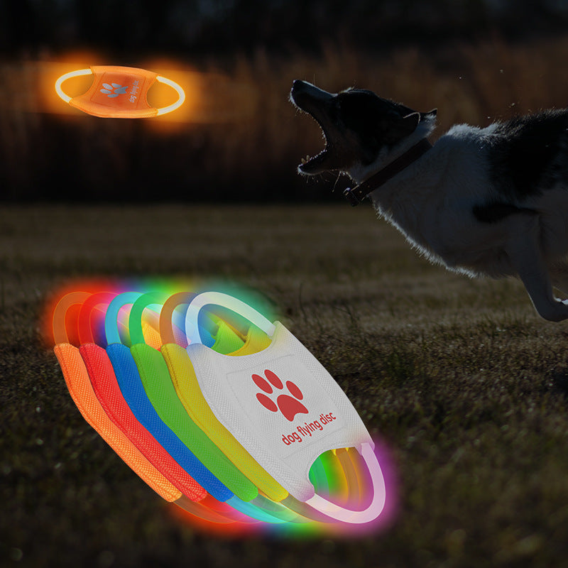 Illuminate Playtime with the Dog Flying Disc - LED Glowing Interactive Toy for Fun and Fitness