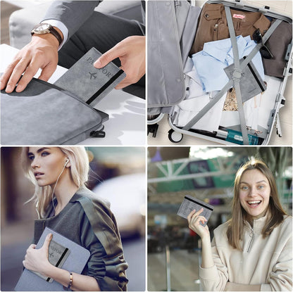 Stylish Pink Passport Cover with RFID Blocker - Your Travel Buddy for Passports, Credit Cards, and More!