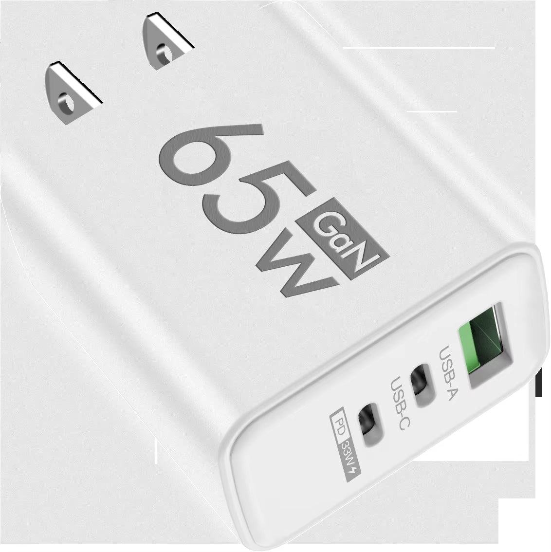 65W Gan USB Fast Charging Type C PD Charger Quick Charger 3.0 Mobile Phone Power Adapter for Iphone 14 13 Xiaomi Samsung Oneplus