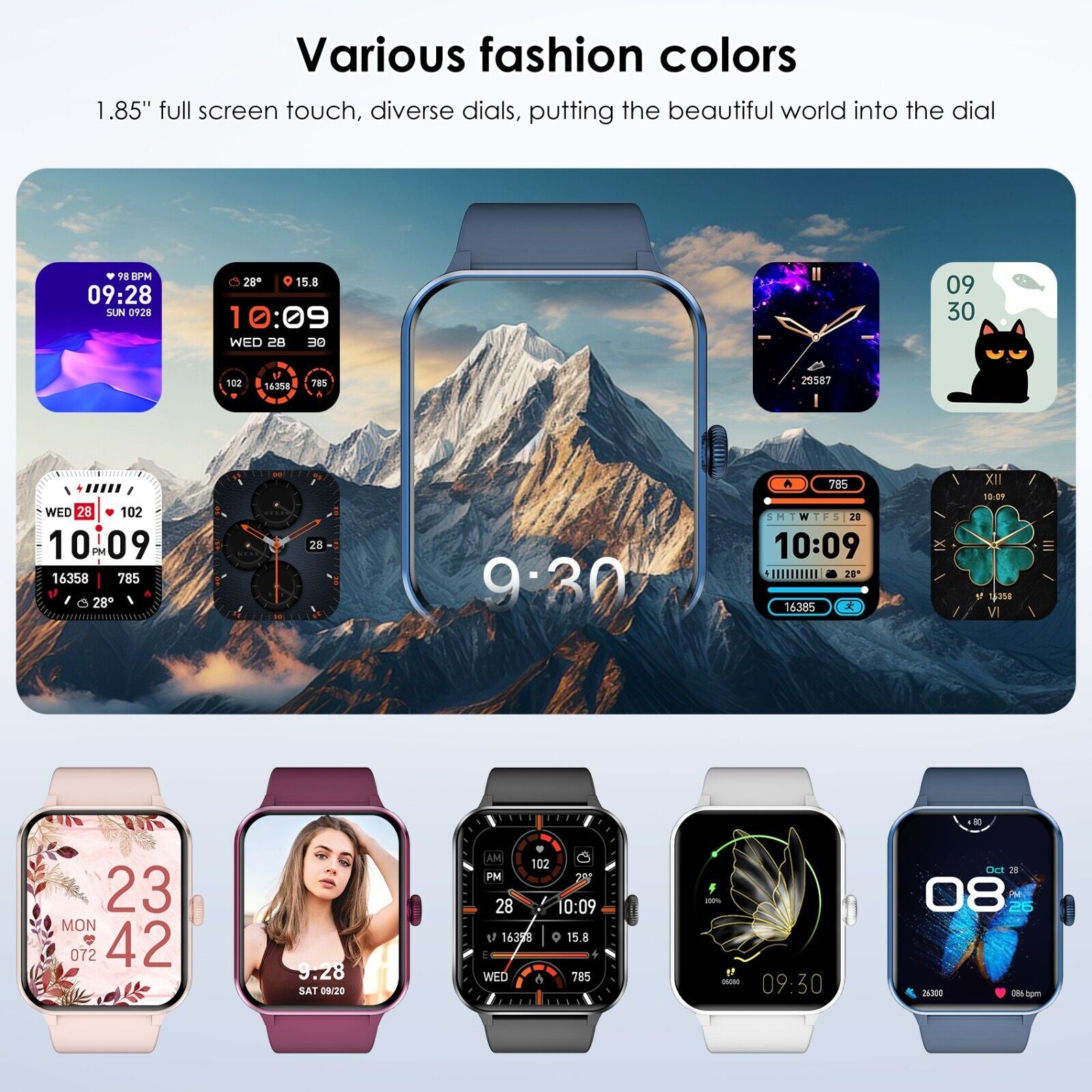 Blackview Smartwatch Damen Herren Mit Bluetooth Anrufe Fitnessuhr Für Android