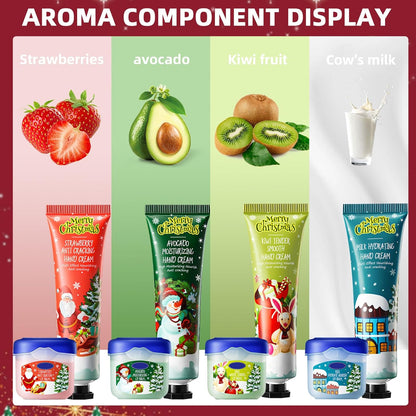 Get Ready to Pamper Your Paws: 8-Piece Mini Hand Cream & Lip Balm Holiday Survival Kit - Perfect for Gifting (or Keeping)!