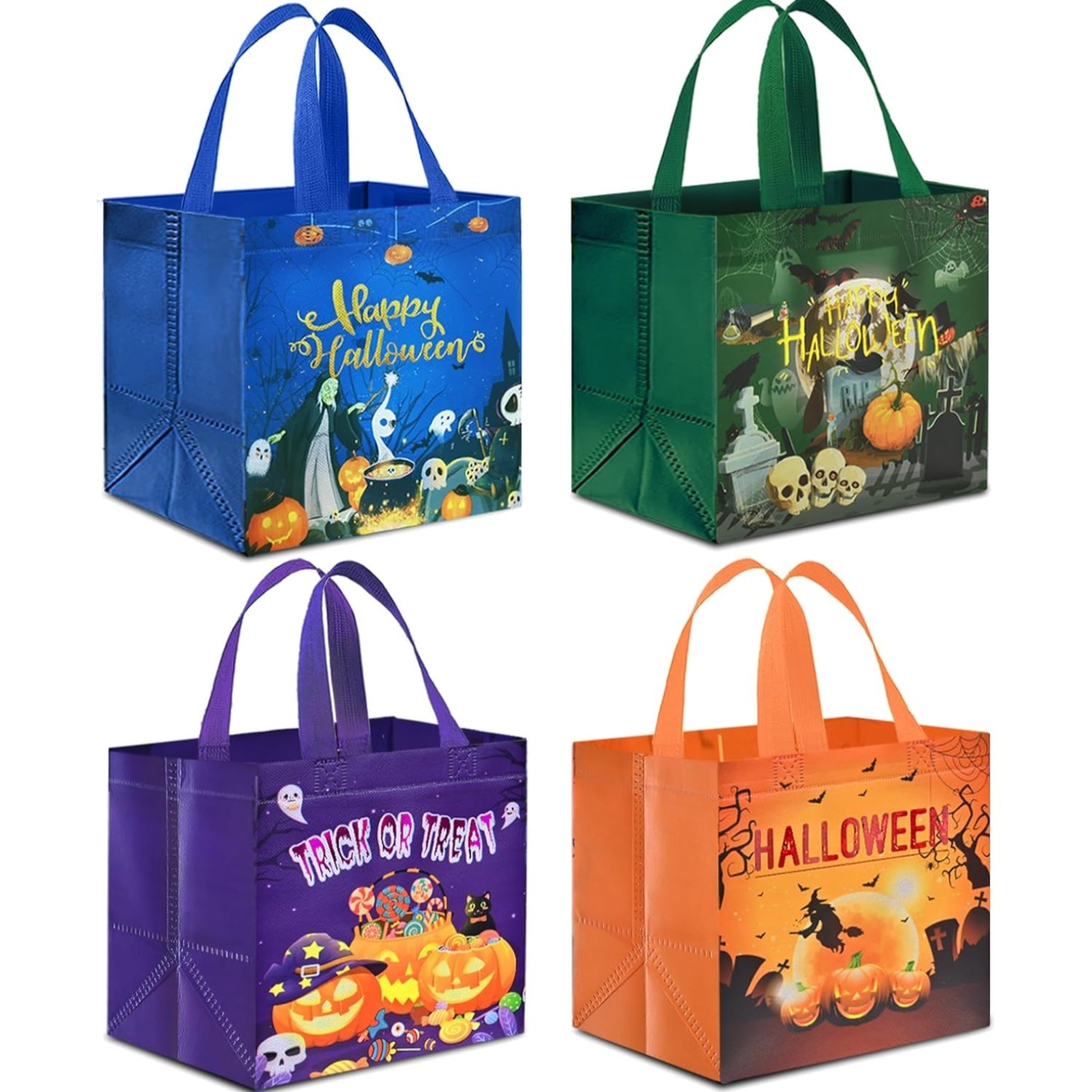 4 pcs Halloween gift bag, Halloween candy sweet bags