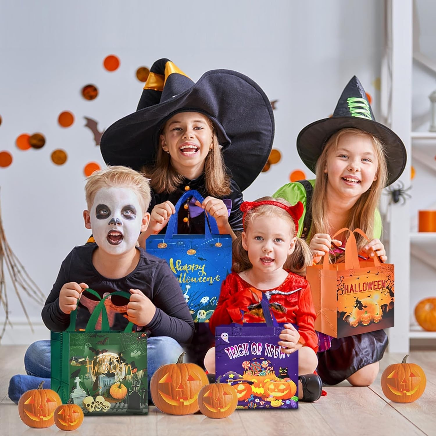 4 pcs Halloween gift bag, Halloween candy sweet bags