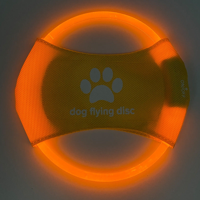Illuminate Playtime with the Dog Flying Disc - LED Glowing Interactive Toy for Fun and Fitness