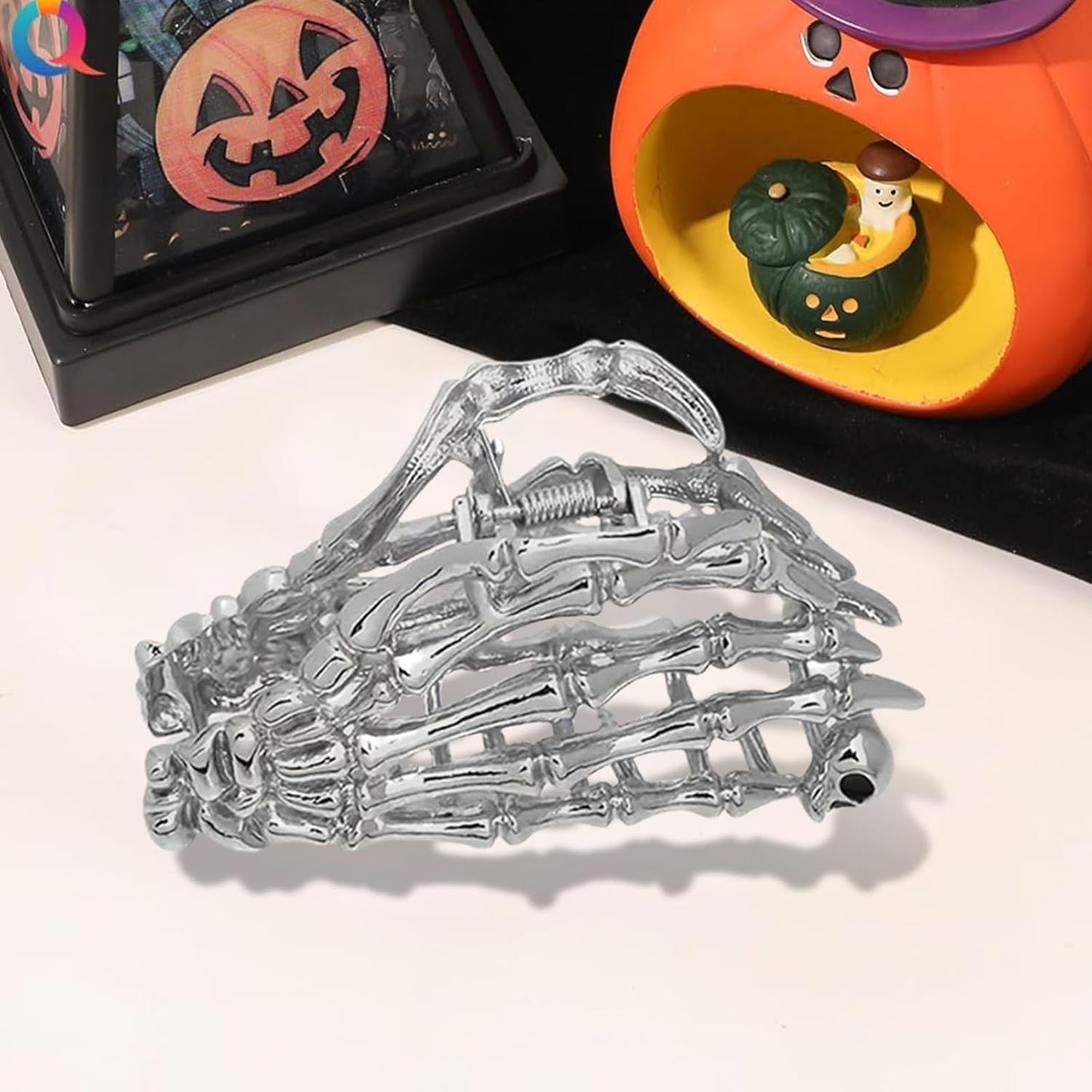 Halloween Haarspangen, Halloween Skelett Haarspangen, Silber Stilvolle Totenkopf Haarklammern Aus Metall, Haarschmuck Halloween, Halloween Haarschmuck Für Frauen Und Mädchen