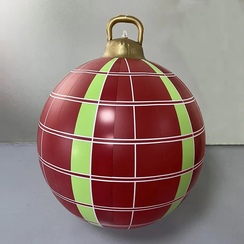 Giant 60Cm Inflatable Christmas Ball - Perfect Outdoor Decor for Festive Celebrations