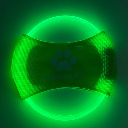 Illuminate Playtime with the Dog Flying Disc - LED Glowing Interactive Toy for Fun and Fitness