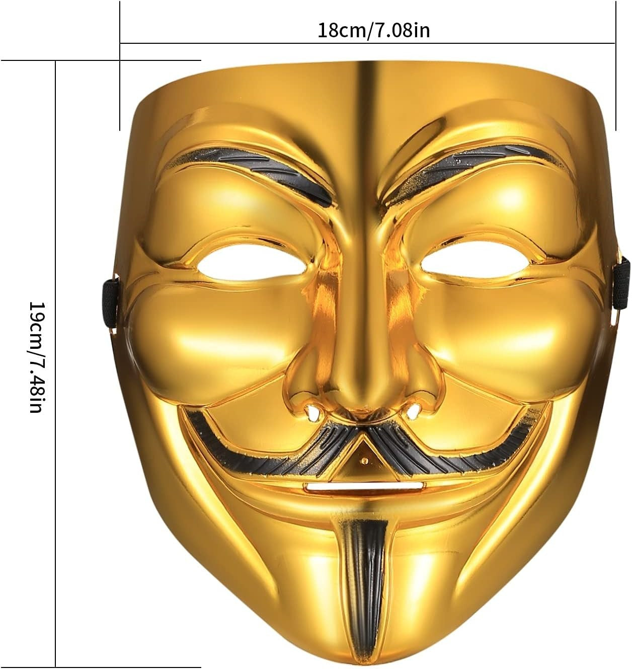 Panbeiqiweu 4Er-Pack V Wie Vendetta-Maske