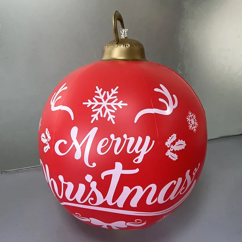 Giant 60Cm Inflatable Christmas Ball - Perfect Outdoor Decor for Festive Celebrations