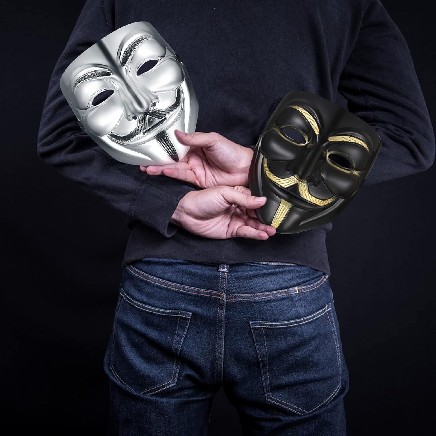 Panbeiqiweu 4Er-Pack V Wie Vendetta-Maske