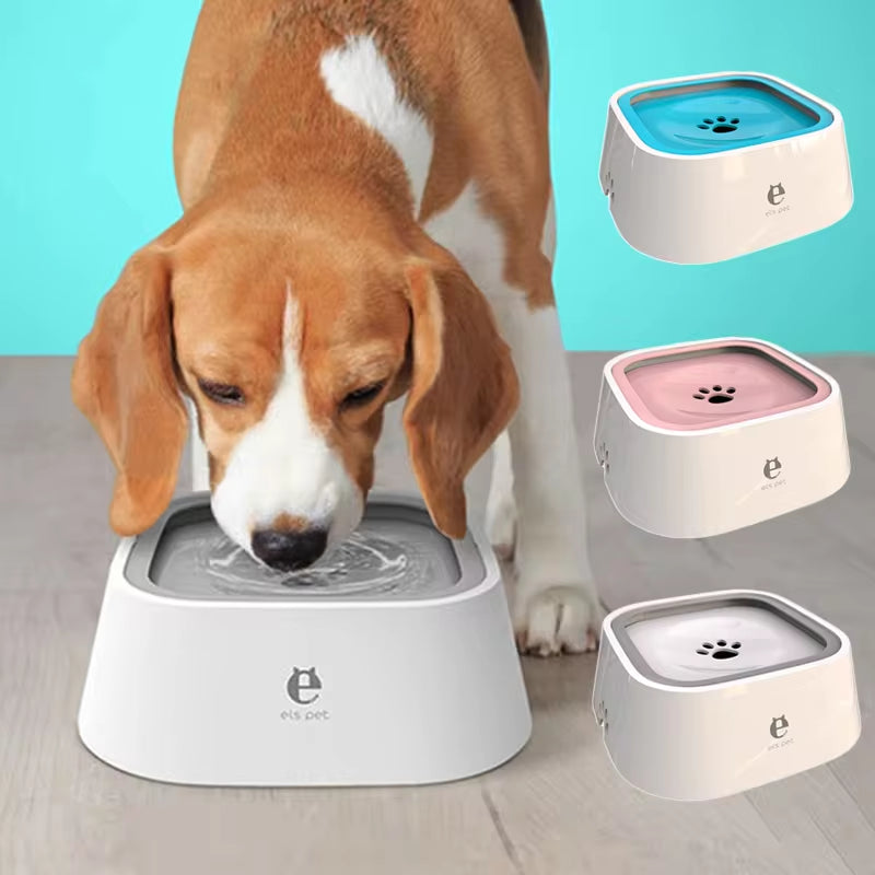 Innovative Anti-Spill Dog Drinking Bowl with Floating Design - 1.5L Capacity for Mess-Free Hydration