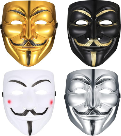 Panbeiqiweu 4Er-Pack V Wie Vendetta-Maske