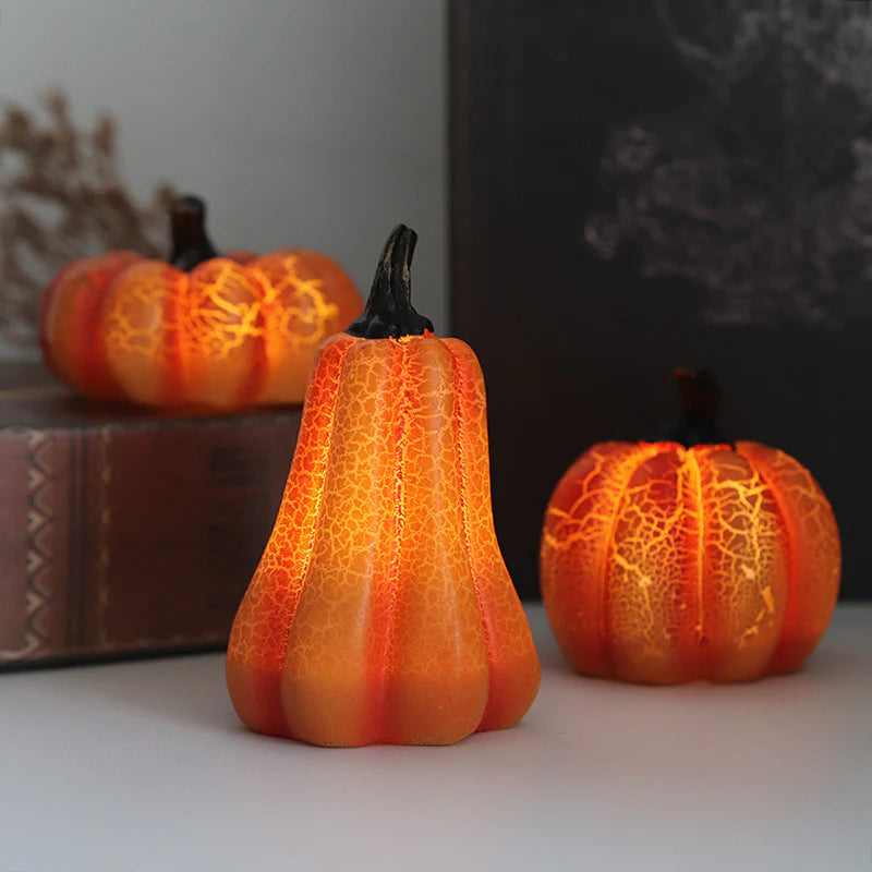 Get Spooked with Our Glow-in-the-Dark Pumpkin Lantern – The Perfect Halloween Candle Lamp for Boo-tiful Decor!