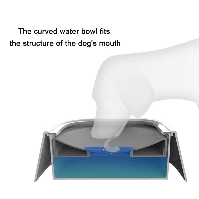 Innovative Anti-Spill Dog Drinking Bowl with Floating Design - 1.5L Capacity for Mess-Free Hydration