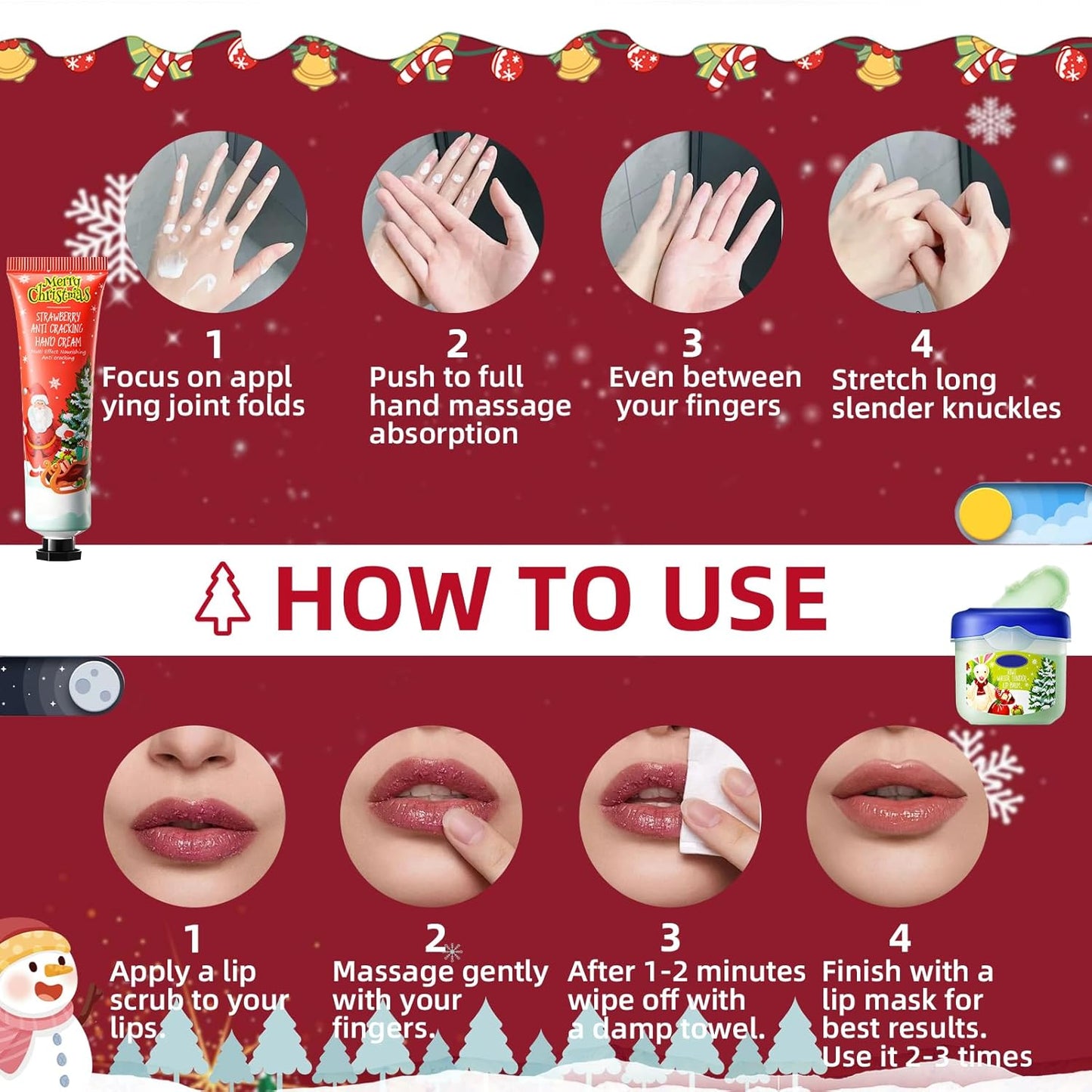 Get Ready to Pamper Your Paws: 8-Piece Mini Hand Cream & Lip Balm Holiday Survival Kit - Perfect for Gifting (or Keeping)!