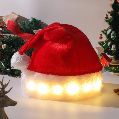 Get Ready to Shine This Christmas with Our LED Luminous Santa Hat - Perfect for Kids and Adults!