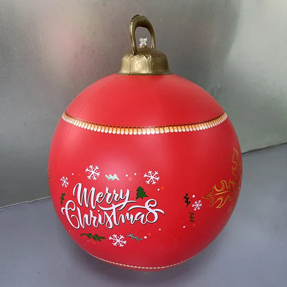Giant 60Cm Inflatable Christmas Ball - Perfect Outdoor Decor for Festive Celebrations