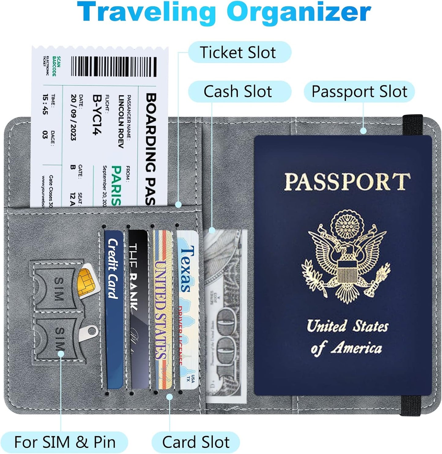 Stylish Pink Passport Cover with RFID Blocker - Your Travel Buddy for Passports, Credit Cards, and More!