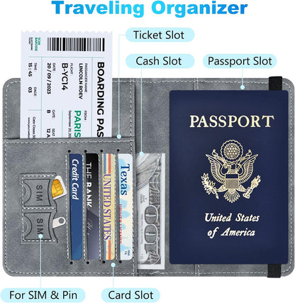 Stylish Pink Passport Cover with RFID Blocker - Your Travel Buddy for Passports, Credit Cards, and More!