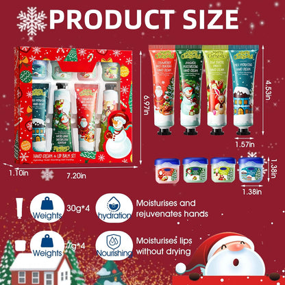 Get Ready to Pamper Your Paws: 8-Piece Mini Hand Cream & Lip Balm Holiday Survival Kit - Perfect for Gifting (or Keeping)!