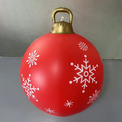 Giant 60Cm Inflatable Christmas Ball - Perfect Outdoor Decor for Festive Celebrations